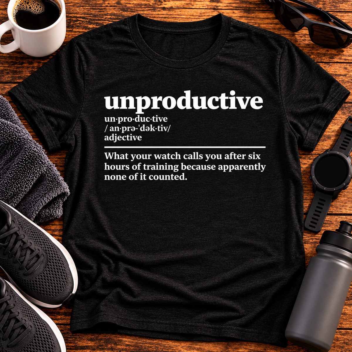 Unproductive Definition Tee – Apparently None of It Counted - Men's / Unisex
