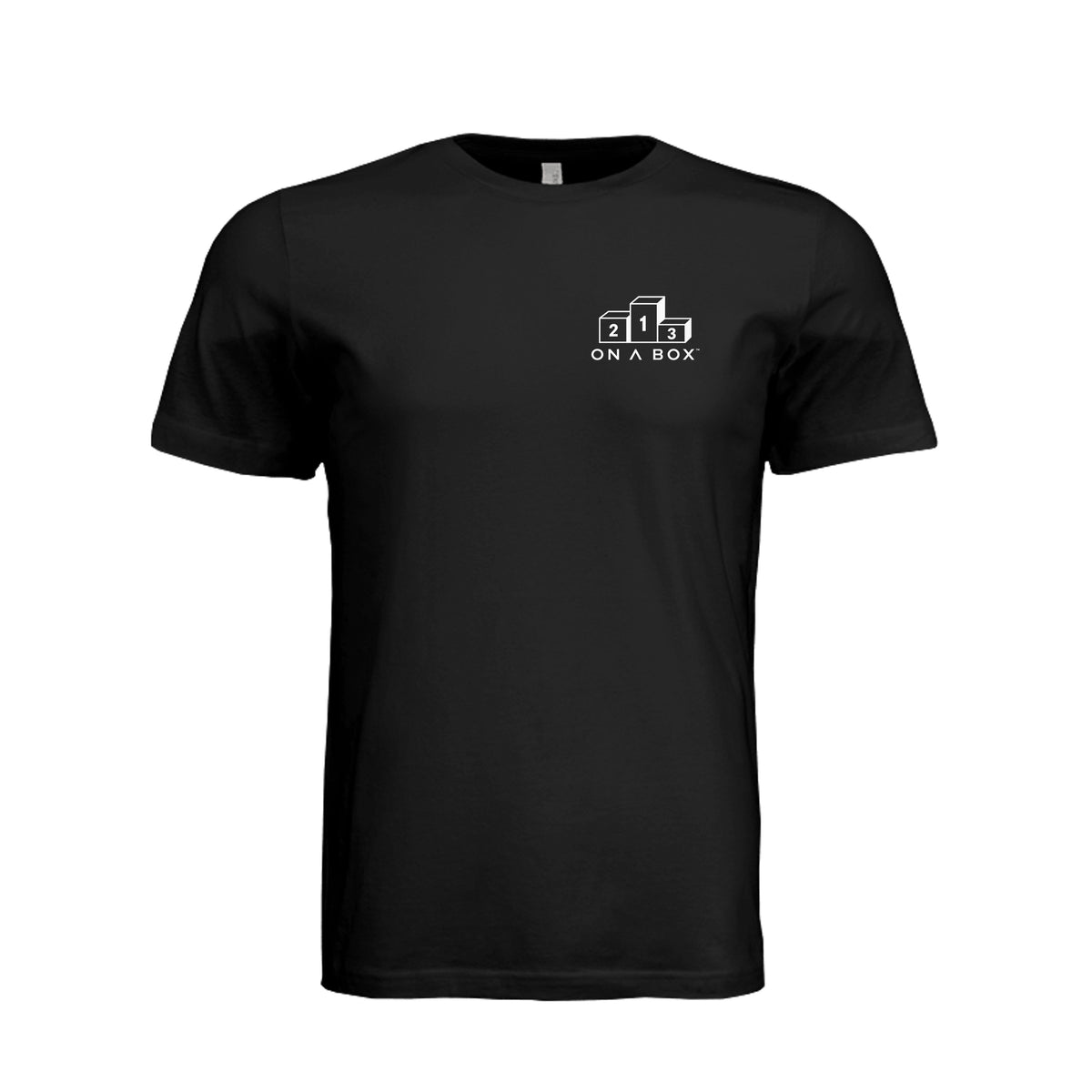 Black men’s On A Box Peed in My Wetsuit tee with small chest logo