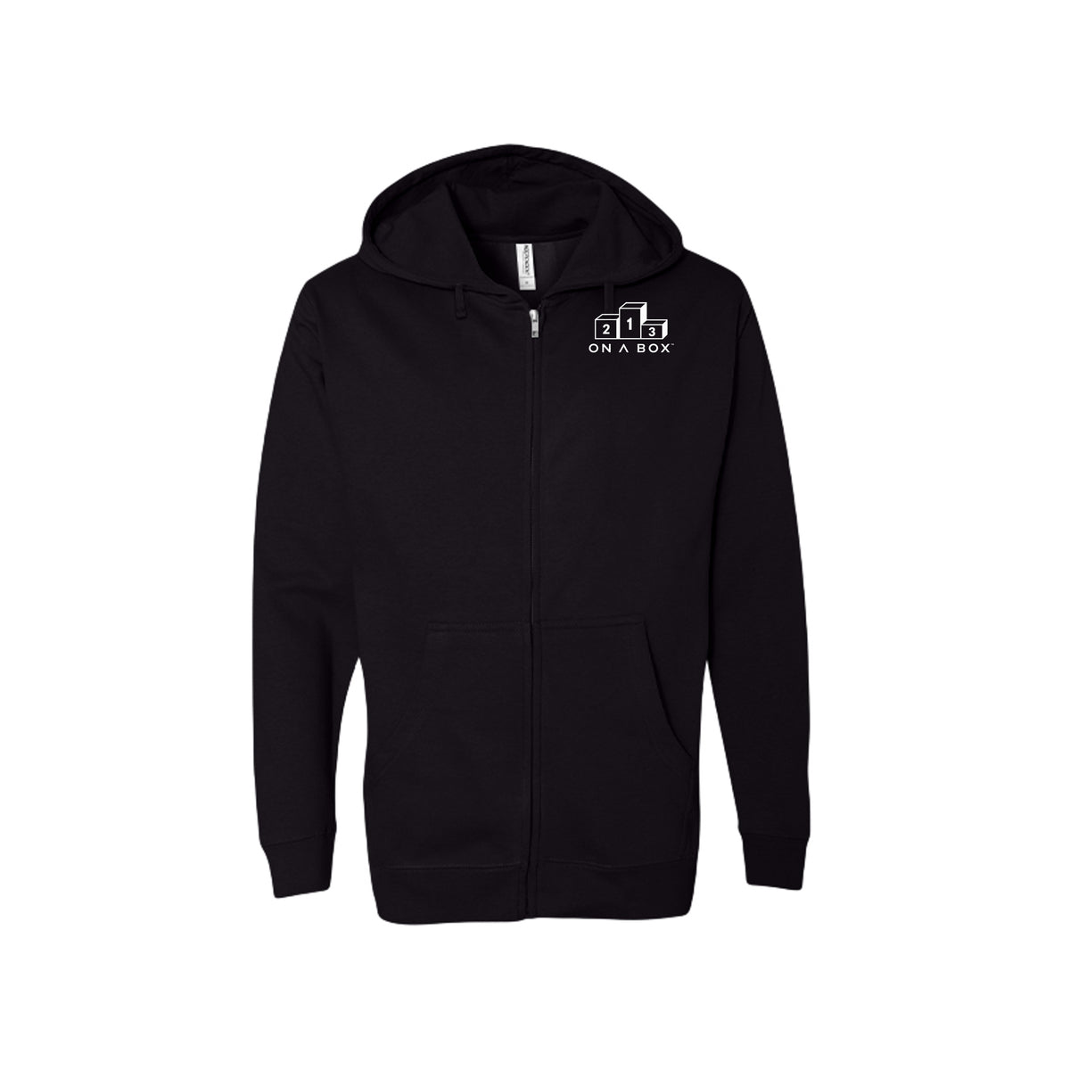Black On A Box Watch Status hoodie with small chest logo
